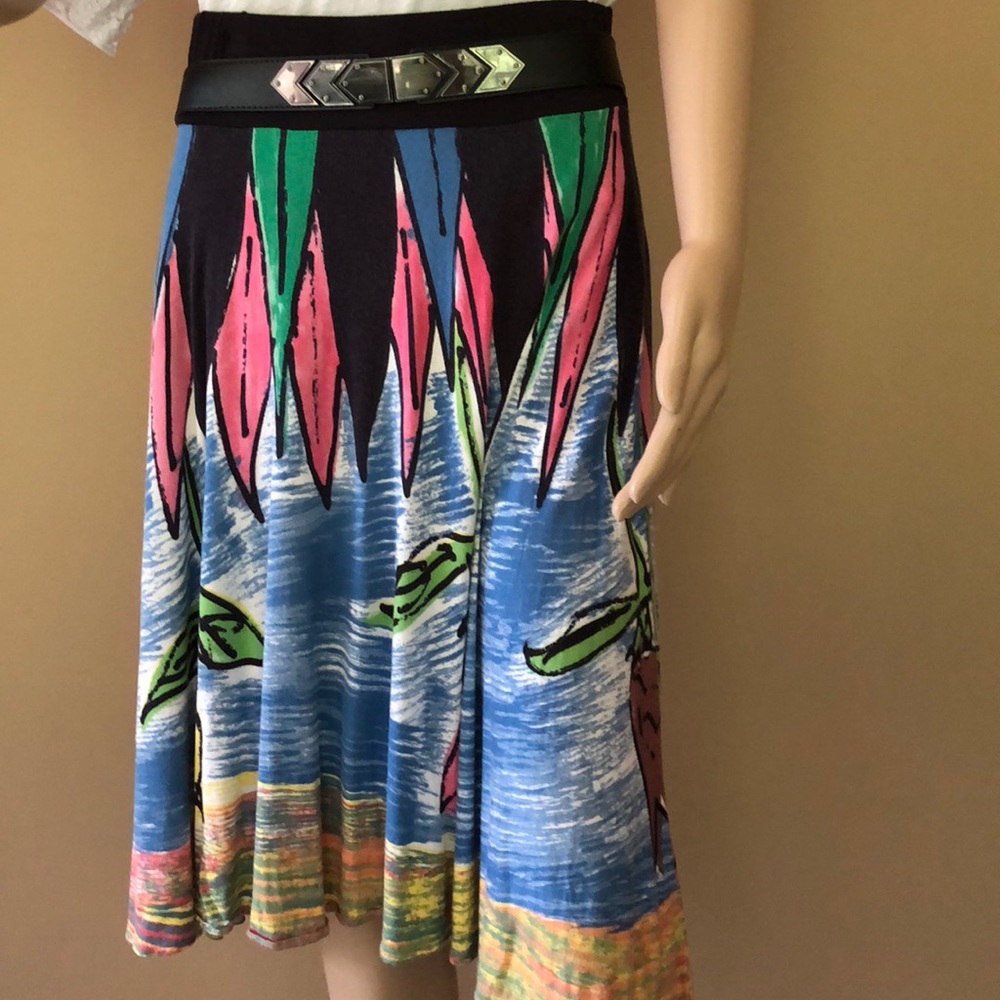 Anthropologie a-line skirt w fun tropical print